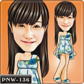 女生人像Q版漫畫PNW-136